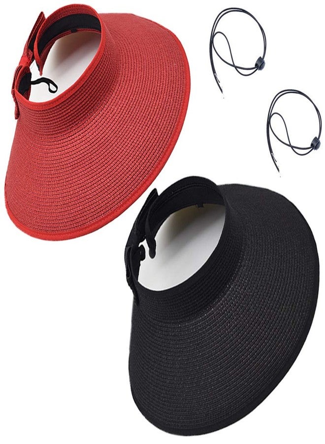 UOUDIO Sun Visor Hats Summer Wide Brim Clip on Beach Adjustable Large Brim Cap Golf Hat for Women… - Image 2